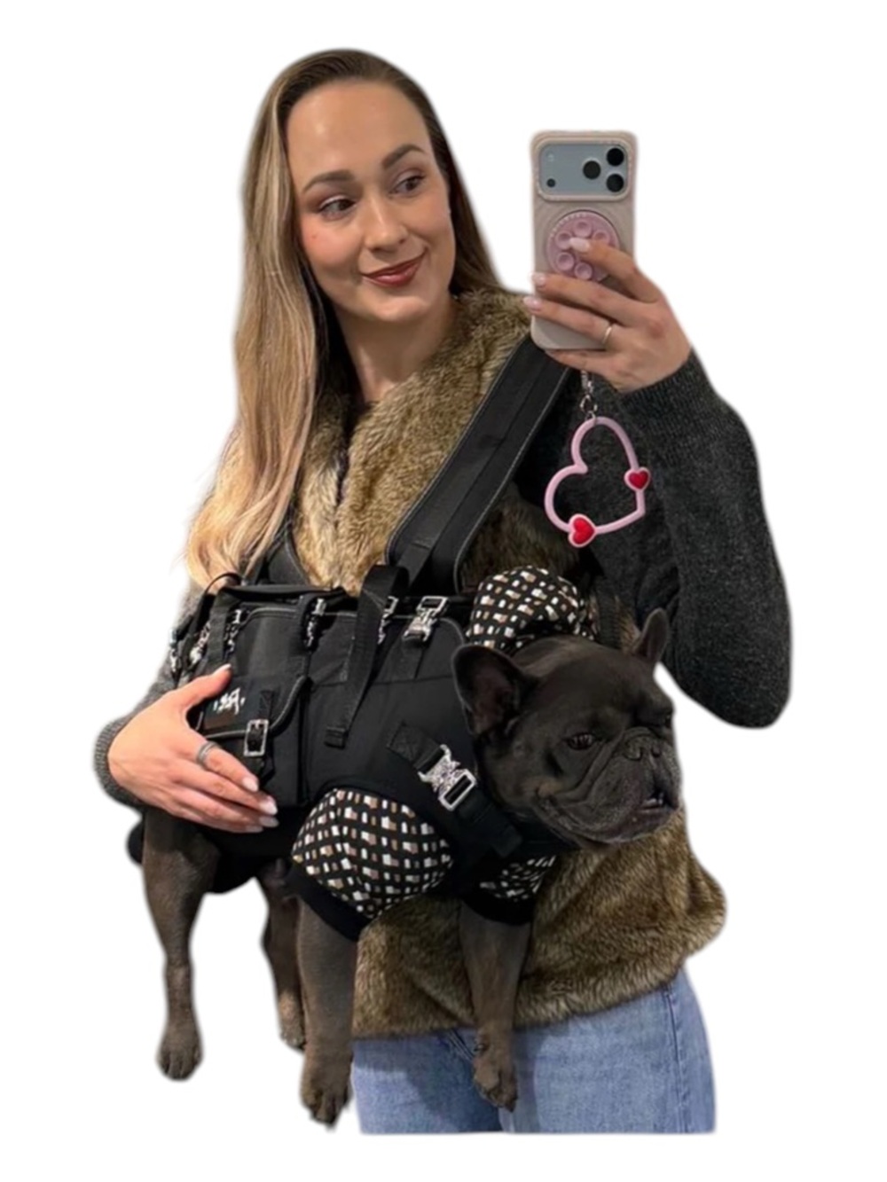 Handsfree Carry Paw Frenchie Side/Front-Backpack Pet Carrier